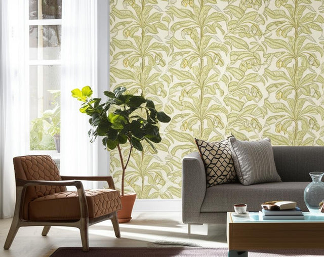 Blair House Palm Kiwi by Schumacher Tropical Wallpaper – Schumacher 5004062