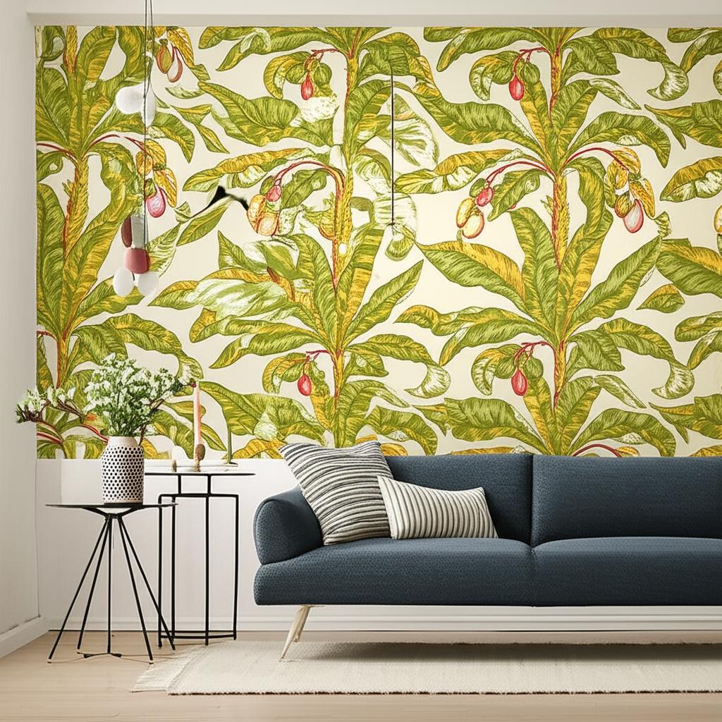 Blair House Palm Tropical Wallpaper Greens by Schumacher – Tropicana Collection 5004063