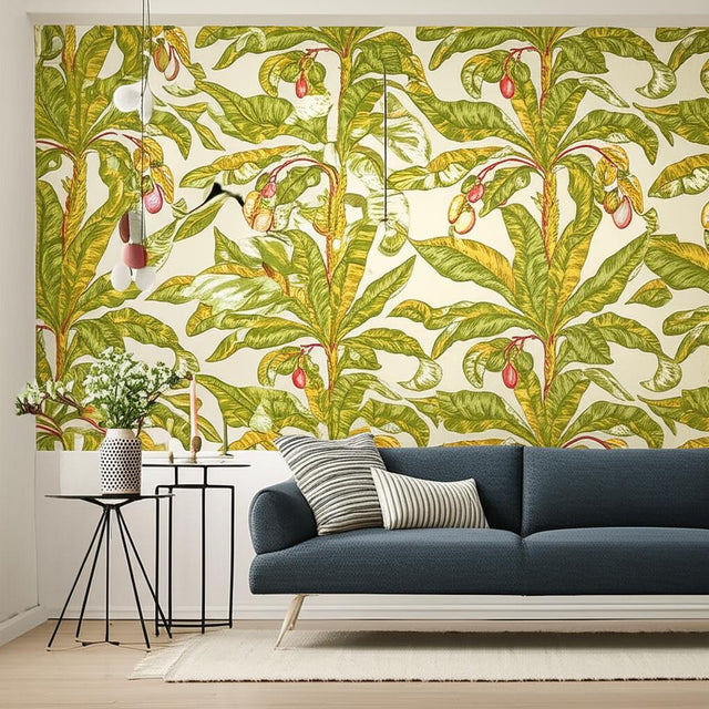 Blair House Palm Tropical Wallpaper Greens by Schumacher – Tropicana Collection 5004063