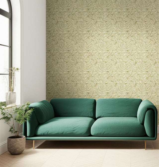 Willow Leaf Moss by Schumacher Botanical Wallpaper – Schumacher 5004137