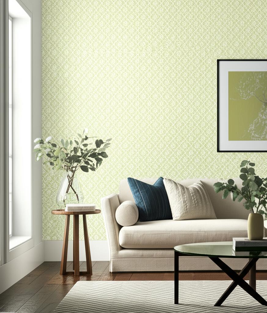 Harbury Trellis Willow by Schumacher Delicate Floral Lattice Wallpaper – Simply Charming Collection 5004143