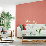 Harbury Trellis Coral by Schumacher Delicate Floral Lattice Wallpaper – Schumacher 5004145