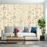 Chickadee Floral Vanilla by Schumacher Greenhouse Collection Wallpaper – Schumacher 5004361