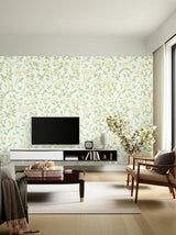 Whitney Floral Aqua by Schumacher Chinoiserie-Inspired Floral Wallpaper – Schumacher 5004382