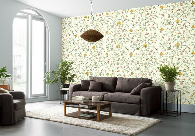 Annabelle Vine Pastels by Schumacher Greenhouse Collection Wallpaper – Schumacher 5004400