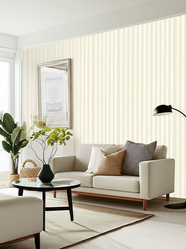 Wallis Stripe Bone by Schumacher Classic Stripe Wallpaper – Schumacher 5004431