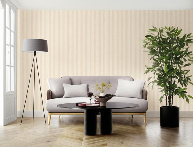 Wallis Stripe Shell by Schumacher Classic Floral Stripe Wallpaper – Schumacher 5004432