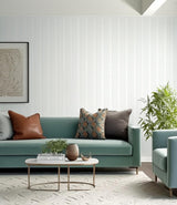 Wallis Stripe Cloud by Schumacher Surface Printed Washable Wallpaper – Schumacher 5004434