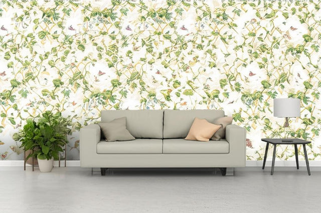Leafy Arbor Cream Botanical Trellis Wallpaper – Schumacher 5004490