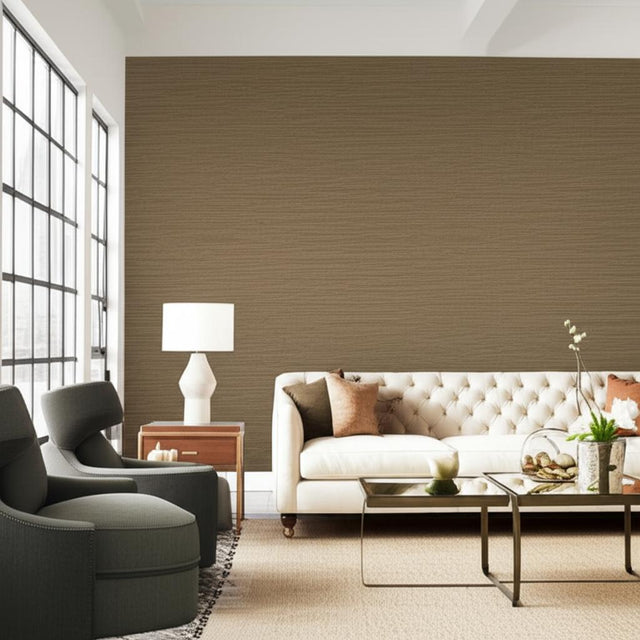 Haruki Sisal Sepia by Schumacher Textured Wallcovering – Schumacher 5004711