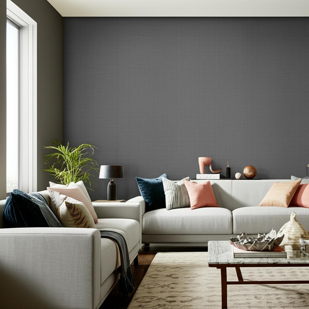 HARUKI SISAL Charcoal Sisal Wallcovering by Schumacher – 5004720