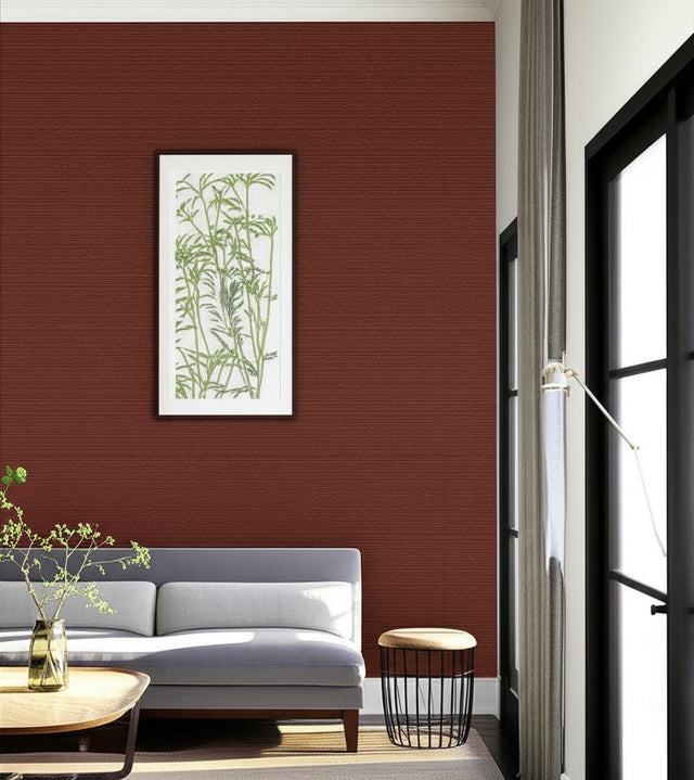 Haruki Sisal Plum by Schumacher Textured Sisal Wallcovering – Schumacher 5004721