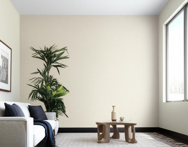 Ziggurat Alabaster Geometric Wallpaper by Schumacher – The Smart Set Collection 5004740