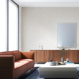 ZIGGURAT Silver Geometric Wallpaper by Schumacher – THE SMART SET Collection 5004742