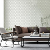 Chain Link Mineral by Schumacher Modern Geometric Wallpaper – Schumacher 5004752