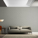 Chain Link Charcoal by Schumacher Geometric Wallpaper – Schumacher 5004754