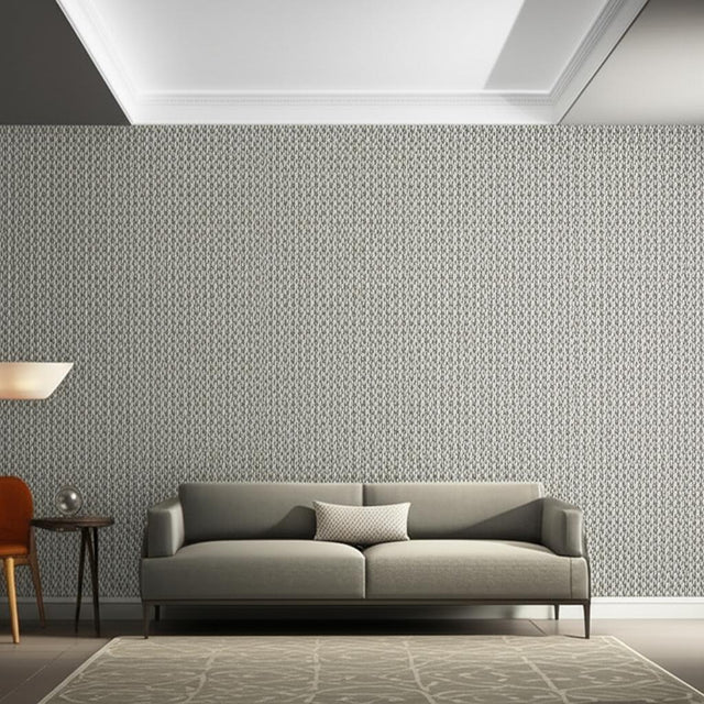 Chain Link Charcoal by Schumacher Geometric Wallpaper – Schumacher 5004754
