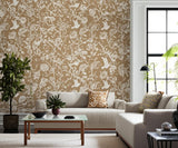 Bali Vine Mocha by Schumacher Modern Nature Botanical Wallpaper – Schumacher 5005002