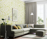 Leaves Chartreuse Modern Nature Wallpaper by Schumacher – 5005021