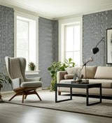 Fern Tree Graphite by Kelly Wearstler Modern Nature Wallpaper – Schumacher 5005073