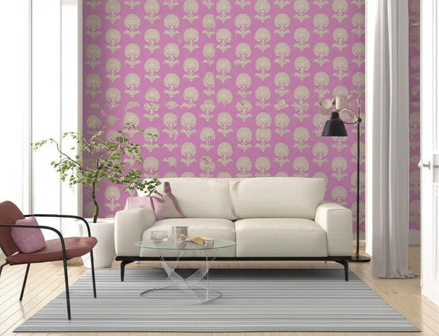 Ottoman Flower Heliotrope by Schumacher Modern Nature Collection Wallpaper – Schumacher 5005082