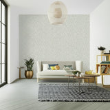 Leafy Scroll Dove by Schumacher Subtly Raised Vine Pattern Wallpaper – Simply Charming Collection 5005090