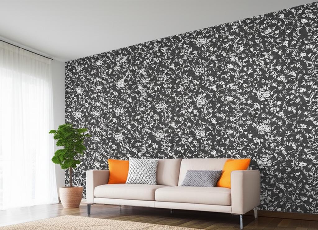 Shadow Vine Charcoal by Schumacher Modern Nature Botanical Wallpaper – Schumacher 5005103