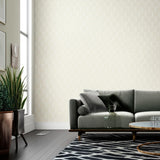 Tracery Bisque by Schumacher Modern Geometric Rope Trellis Wallpaper – Schumacher 5005122