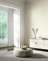 Spherica Parchment Geometric Wallpaper by Schumacher – Modern Nature Collection 5005130