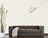 Spherica Silver Geometric Wallpaper by Schumacher – Modern Nature Collection 5005131