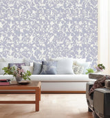 Shantung Silhouette Print Wisteria by Schumacher Exuberant Prints Collection Wallpaper – Schumacher 5005152