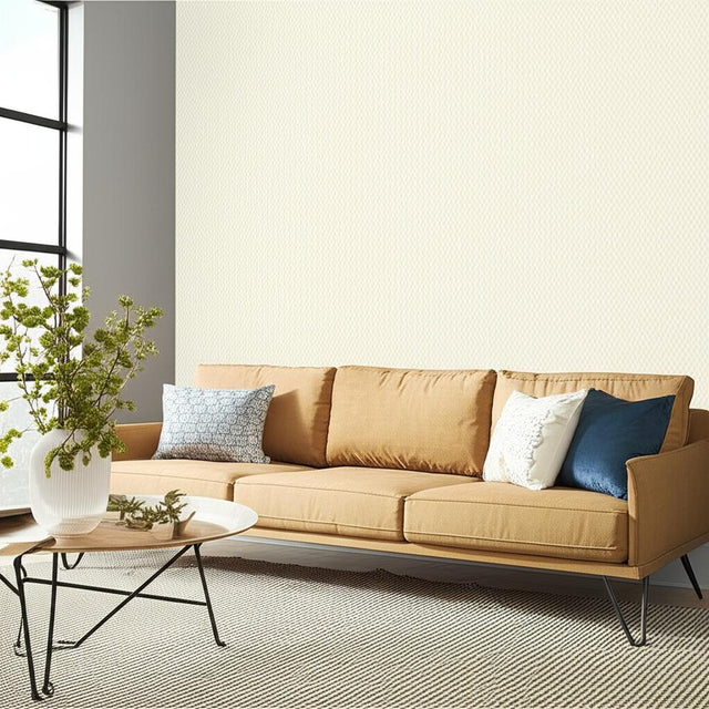 Ribbon Wave Bone by Schumacher Simply Charming Collection Wallpaper – Schumacher 5005160