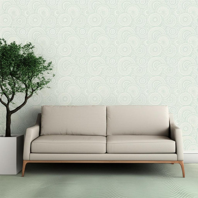 Sadari Water Blue Block-Printed Wallpaper by Schumacher – Jaipur Collection 5005242