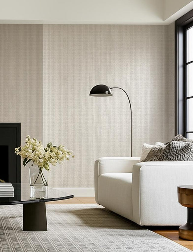 Urban Stripe Zinc by Schumacher Handcrafted Non-Woven Wallpaper – Schumacher 5005642