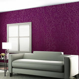 Raindrop Scroll Amethyst by Schumacher Handcrafted Wallcovering – Schumacher 5005700