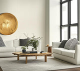 Metallic Strie Oyster by Schumacher Handcrafted Textured Wallcovering – Schumacher 5005710