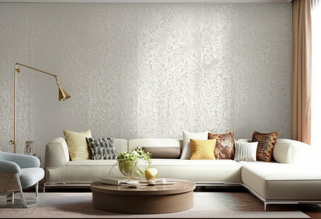 Beaded Scroll Pewter Handcrafted Wallcovering – Schumacher 5005721