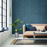Beaded Scroll Peacock by Schumacher Handcrafted Modern Glamour Wallcovering – Schumacher 5005722