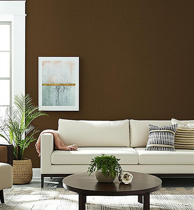 Brushed Plaid Burnished Bronze by Schumacher Modern Glamour Handcrafted Wallpaper – Schumacher 5005785