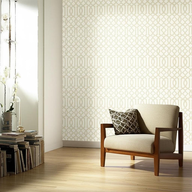 Imperial Trellis II Sand/Ivory by Kelly Wearstler Schumacher Wallpaper – Schumacher 5005802