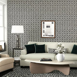 Imperial Trellis II Jet by Kelly Wearstler Geometric Trellis Wallpaper – Schumacher 5005804
