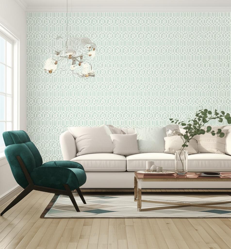 Imperial Trellis II Mineral by Kelly Wearstler Geometric Trellis Wallpaper – Schumacher 5005805