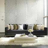 Morocco Silver Geometric Wallpaper by Schumacher Byzantium Collection – Schumacher 5005872