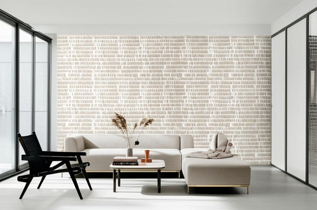 Queen of Spain Warm Silver by Schumacher Painterly Mid-Century Modern Wallpaper – Schumacher 5005880