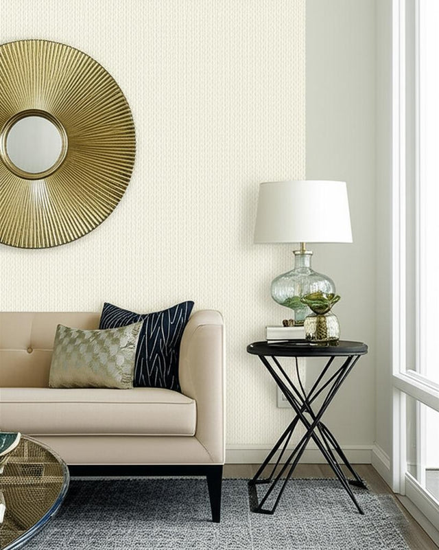 Metropolitan Fret Crystal by Schumacher Geometric Glass Bead Wallpaper – Schumacher 5005890