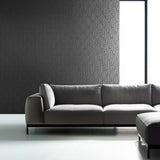 Metropolitan Fret Black Pearl by Schumacher Geometric Glass Bead Wallpaper – Schumacher 5005895