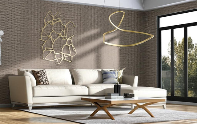 Valencia Taupe and Pewter Geometric Wallpaper – Schumacher 5005912