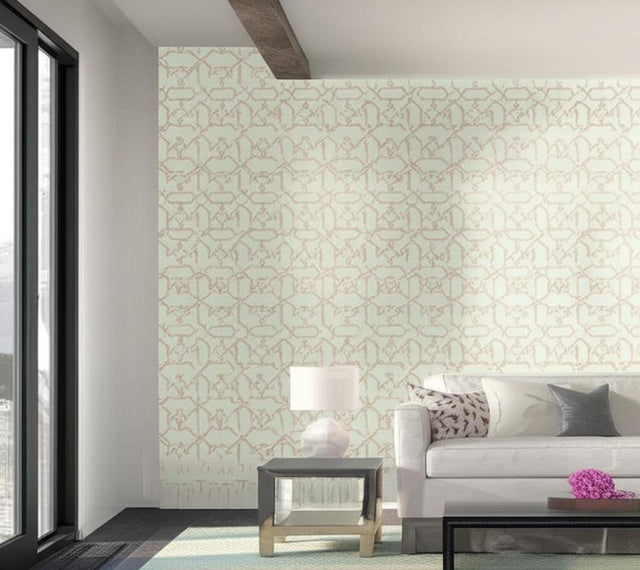 Cordoba Mist by Schumacher Moorish Tile Geometric Wallpaper – Schumacher 5005921