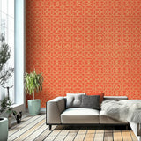 Cordoba Cinnabar by Schumacher Moorish Tile Geometric Wallpaper – Schumacher 5005923