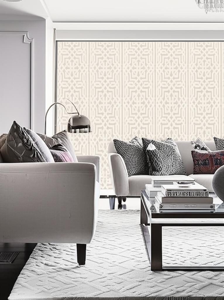 Malaga Silver Metallic Celtic Knot Wallpaper – Schumacher 5005932